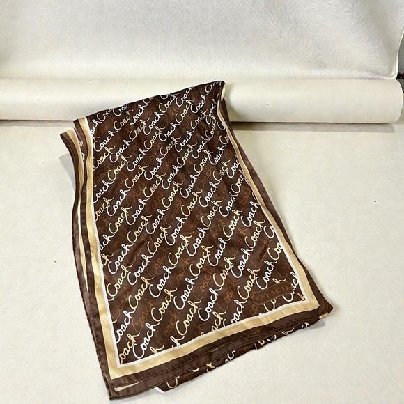Coach Accessories - Vintage Coach Signature Silk Scarf Twilly